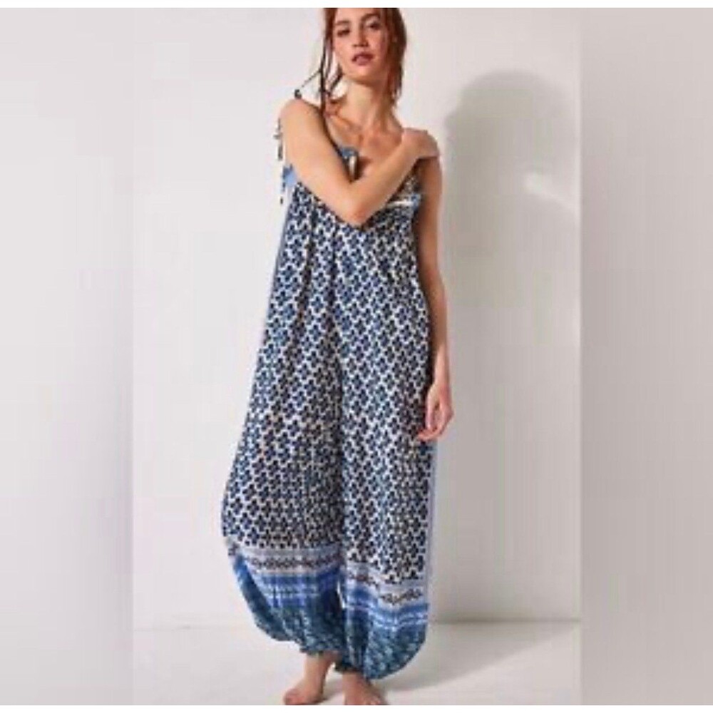 Free People Rule the World Maxi Romper Size medium nwot